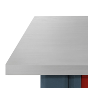 Worktop galvanised sheet metal covering