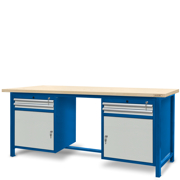 Workbench 2100 x 740: 2 cabinets S11 (4 drawers, 2 lockers)