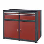 Workshop cabinet HSW05: 4 drawers, 2 doors, 2 shelves