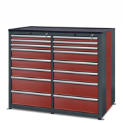 Workshop cabinet HSW05: 16 drawers