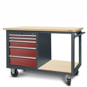 Workshop trolley HWW04: 1 cabinet S13 (5 drawers)