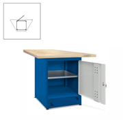 Trapezoid worktop cabinet 
