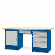 Workbench 2100 x 740: 1 cabinet H11, 1 cabinet H12, 1 drawer H13
