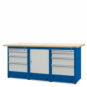 Workbench 2100 x 740: 1 cabinet H11, 2 cabinets H12
