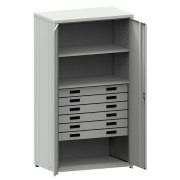Cabinet  for heavy loads with 6 drawers and 2 shelves