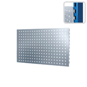 Perforated board for mounting on rails or racks - galvanised
