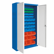 Warehouse cabinet with small parts containers (60 containers)
