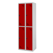 Locker with 4 compartments 2 modules  600 x 1800 x 350