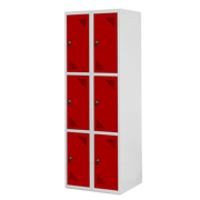Locker with 6 compartments 2 modules 600 x 1800 x 490