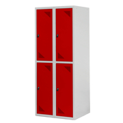 Locker with 4 compartments 2 modules 800 x 1800 x 490