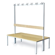 2-sided bench with hangers with hangers - 14  triple hangers
