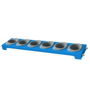 Shelf with ISO 50 sockets for products Cat. No. 27040, 27041, 27042, 27043
