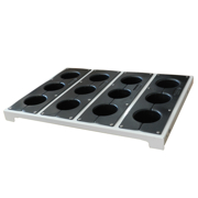 Fixed shelf with HSK 100 sockets for cabinets Cat. No. 27045 and 27046