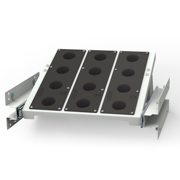 Slanted pull-out shelf with HSK 63 sockets for cabinets Cat. No. 27045 and 27046