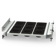 Straight  pull-out shelf with HSK 100 sockets for cabinets Cat. No. 27045 and 27046