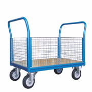 JOTKEL|12906|Wózek platformowy skrzynkowy 1050 x 1005 x 700 z bokami z siatki stalowej