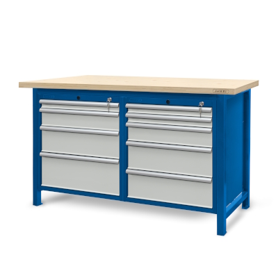 JOTKEL|22014|Workbench 1500 x 740: 1cabinet S14, 1 cabinet S13 (9 drawers)