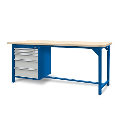 Workbench 2100 x 740: 1 cabinet S13 (5 drawers)