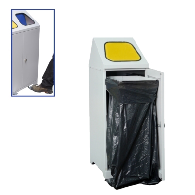 JOTKEL|80250|
Metal waste container with a bag clamp and a pedal
