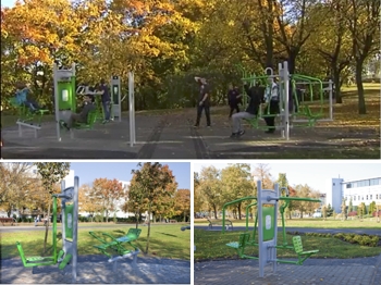 Skwer przy centrum biurowym Victoria Poznań Skwer przy centrum biurowym Victoria Poznań