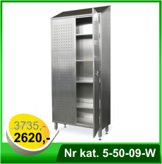 Szafa ze stali nierdzewnej z drzwiami skrzydłowymi nr kat. 5-50-09 - wyprzedaż Szafa ze stali nierdzewnej z drzwiami skrzydłowymi nr kat. 5-50-09 - wyprzedaż