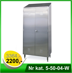Szafa z półkami ze stali nierdzewnej nr kat. 5-50-04 - wyprzedaż Szafa z półkami ze stali nierdzewnej nr kat. 5-50-04 - wyprzedaż