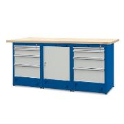 Workbench 2100 x 740: 1 cabinet H11, 2 cabinets H12
