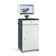 Metalowa szafa na komputer HSC02  na kołach -  do monitora LCD 24"