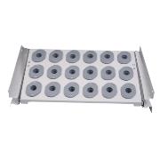 Półka wysuwana prosta z gniazdami ISO 40 do  szafy z roletą