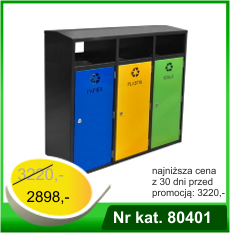 Metalowy pojemnik na śmieci zewnętrzny  - Nr kat. 80401