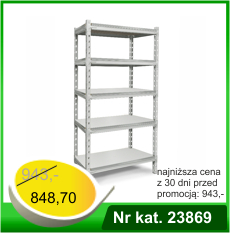 Regał metalowy wtykowy - 5 półkowy – Nr kat. 23869