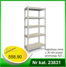 Regał metalowy wtykowy - 5 półkowy – Nr kat. 23831