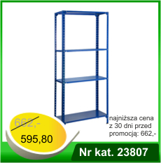 Regał metalowy 4 - półkowy malowany - Nr kat. 23807