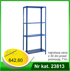 Regał metalowy 4 - półkowy malowany – Nr kat. 23813