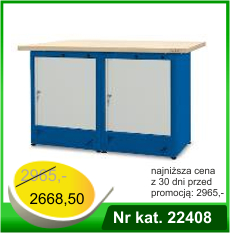 Stół warsztatowy HSS07 - Nr kat. 22408 - RAL 5005, blat lakierowany