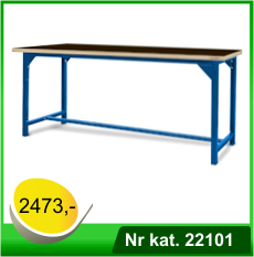 Stół warsztatowy HSS04 - Nr kat. 22101 - RAL 5005, blat guma gładka