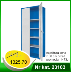 Szafa uniwersalna metalowa HSP01 z półkami z blachy ocynkowanej - Nr kat. 23103