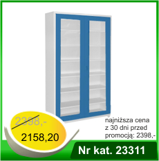 Szafa uniwersalna HSP01 z drzwiami z wypełnieniem z PLEXI - Nr kat. 23311 - RAL 7025-5005