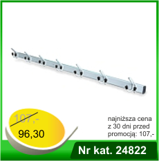 Wieszak naścienny 1000 mm  z 5 potrójnymi wieszakami - Nr kat. 24821