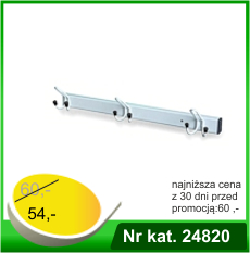 Wieszak naścienny 500 mm  z 3 potrójnymi wieszakami - Nr kat. 24820