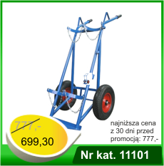 Wózek do 2 butli z gazami technicznymi w układzie skośnym - Nr kat. 11101